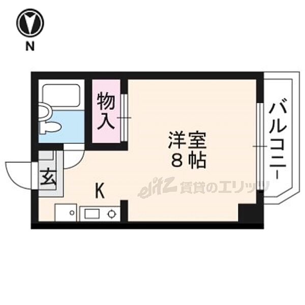 京都府京都市伏見区竹田中島町(賃貸マンション1K・3階・23.04㎡)の写真 その2