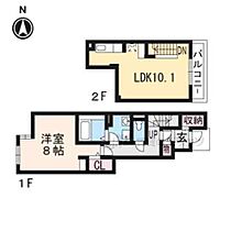 京都府京都市山科区西野小柳町（賃貸アパート1LDK・1階・49.97㎡） その2