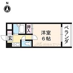 メゾン・ド・ロワール 4階1Kの間取り