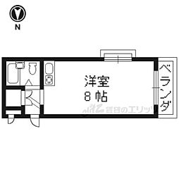 ヴィラ・ぺルソン 3階1Kの間取り
