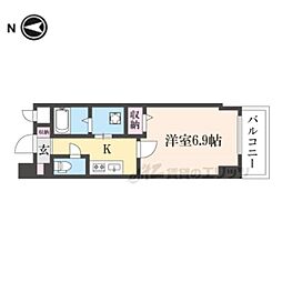 ＥｓＴＲＵＴＨ　ＫＹＯＴＯ 8階1Kの間取り