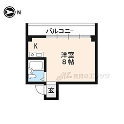 ＢＥＥＨＯＵＳＥ 3階ワンルームの間取り