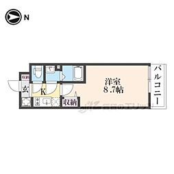 (仮称)グランデコート御陵天徳町 2階1Kの間取り