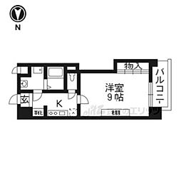 メゾンアロー 1Kの間取図画像