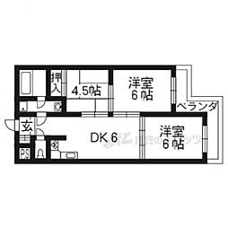 ルミエール藤ノ森 3DKの間取図画像