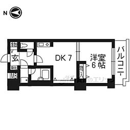 ライオンズマンション四条堀川第2 1DKの間取図画像
