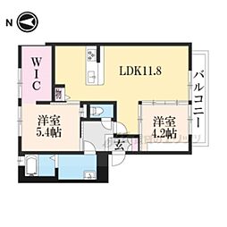 GOODWOOD西棟 2LDKの間取図画像