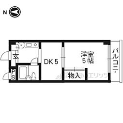 ココシノミヤ 2Kの間取図画像
