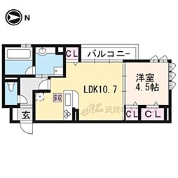 エンフォルド 1LDKの間取図画像
