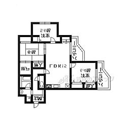グランピーノ伏見桃山 3LDKの間取図画像