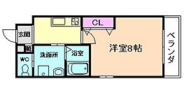 リアコート高井田中央　WEST 401 ｜ 大阪府東大阪市西堤2丁目（賃貸マンション1K・4階・25.02㎡） その2