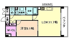 ファーストメゾン白山 1LDKの間取図画像