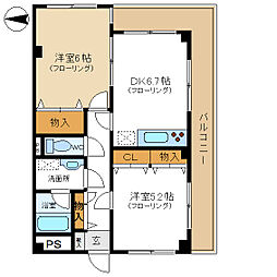 エステート・ビオラ 2DKの間取図画像