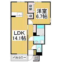 長野県北安曇郡松川村（賃貸アパート1LDK・1階・51.05㎡） その2