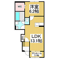 長野県北安曇郡松川村（賃貸アパート1LDK・1階・50.16㎡） その2