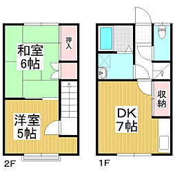 滝沢アパートＡ・B 1階2DKの間取り