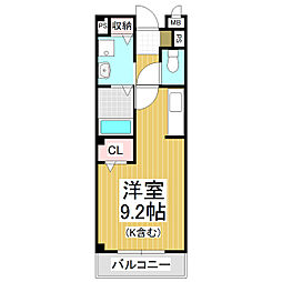 アベニールハイムA ワンルームの間取図画像