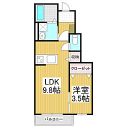 Charme Fairy 1LDKの間取図画像