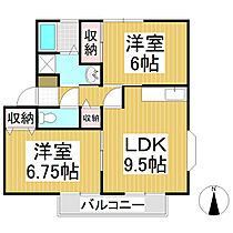 サンビレッジ上駒  ｜ 長野県長野市大字上駒沢（賃貸アパート2LDK・2階・51.00㎡） その2