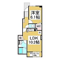 長野県長野市西和田1丁目（賃貸アパート1LDK・1階・44.02㎡） その2