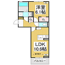 トリシア南俣　ウエスト  ｜ 長野県長野市大字稲葉（賃貸アパート1LDK・2階・42.93㎡） その2