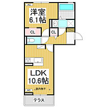 トリシア南俣　ウエスト  ｜ 長野県長野市大字稲葉（賃貸アパート1LDK・1階・42.93㎡） その2