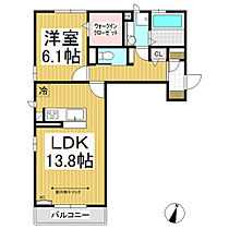 イーストレジデンス  ｜ 長野県長野市吉田2丁目（賃貸アパート1LDK・2階・52.95㎡） その2