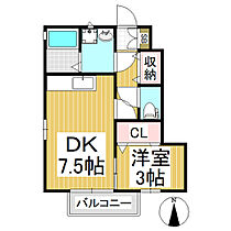 クローバーヒルズ  ｜ 長野県長野市大字上駒沢（賃貸アパート1DK・1階・30.64㎡） その2