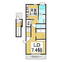 長野県長野市大字高田（賃貸アパート1LDK・2階・40.09㎡） その2