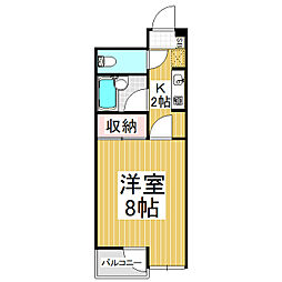 Ｆｉｚｚ 2階1Kの間取り