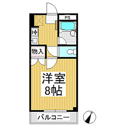 メゾン・ドゥ・ジャスミン 1階1Kの間取り