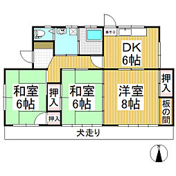 藤澤様平屋 3DKの間取り
