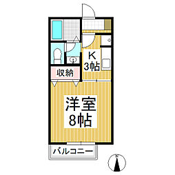 ラミレス 1階1Kの間取り