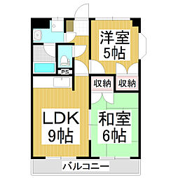 マンションあやとり 2LDKの間取図画像