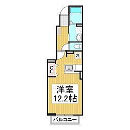 カーサセレノ ワンルームの間取図画像