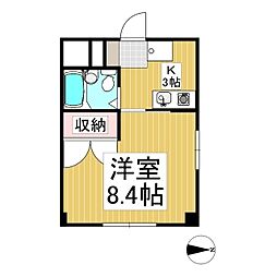 本郷マンション 1Kの間取図画像