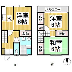 ハイツ岩村 3Kの間取図画像