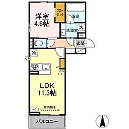 oryzafolium(オリザフォリウム) 1LDKの間取図画像