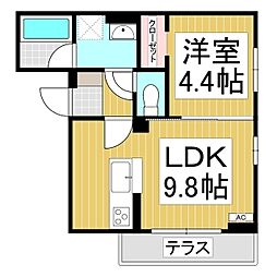 コンフォートTOWA 1LDKの間取図画像