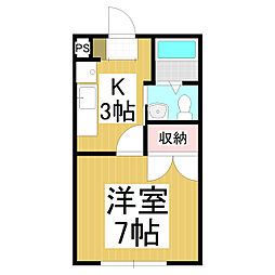 ピュア本郷 1Kの間取図画像