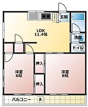 スカイラインマンション 102 ｜ 東京都調布市調布ケ丘4丁目20-1（賃貸マンション2LDK・1階・53.50㎡） その2