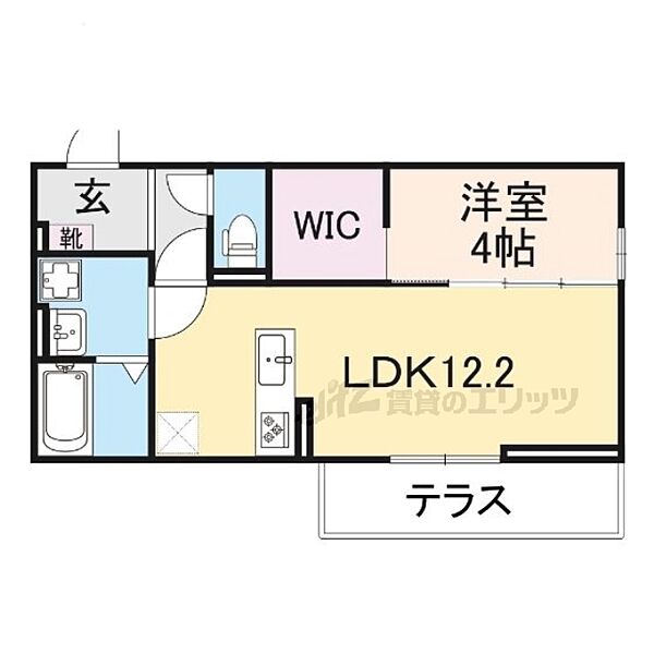 滋賀県大津市大江1丁目(賃貸アパート1LDK・3階・41.86㎡)の写真 その2