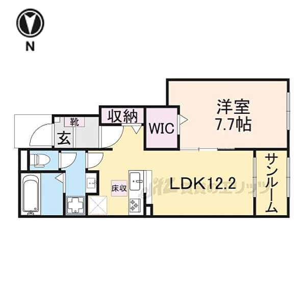 滋賀県湖南市柑子袋字東浦(賃貸アパート1LDK・1階・50.14㎡)の写真 その2