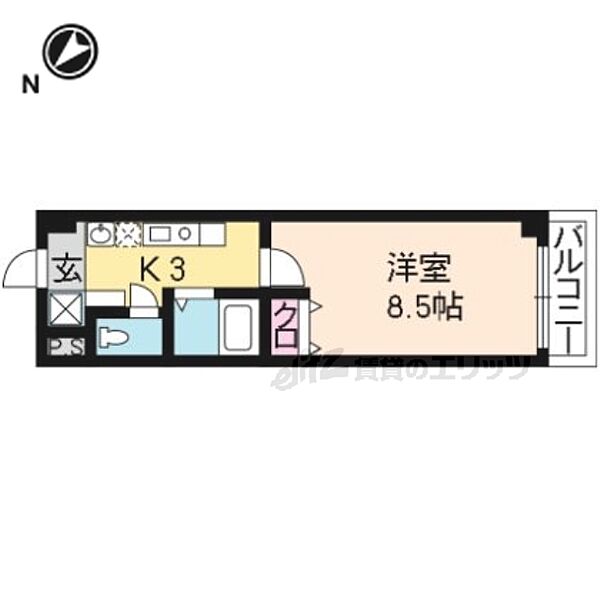 クレアトゥール21 512｜滋賀県草津市野路１丁目(賃貸マンション1K・5階・27.28㎡)の写真 その2