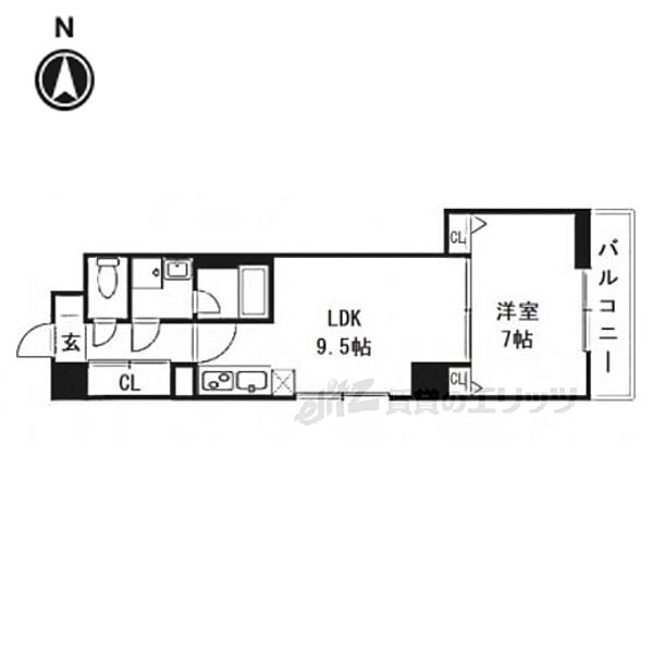 CITY SPIRE浜大津駅前 401｜滋賀県大津市浜大津1丁目(賃貸マンション1LDK・4階・40.16㎡)の写真 その2