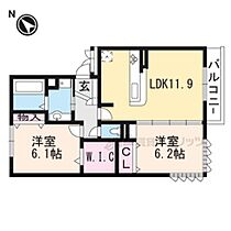 滋賀県野洲市市三宅（賃貸アパート2LDK・3階・58.37㎡） その2