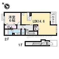 スウィートバイオレット 203 ｜ 滋賀県近江八幡市仲屋町上（賃貸アパート1LDK・2階・53.57㎡） その2