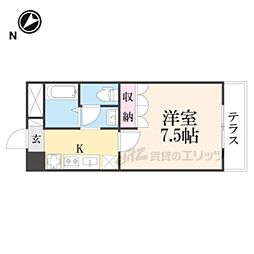 近江鉄道近江本線 愛知川駅 徒歩19分の賃貸アパート 2階1Kの間取り