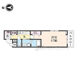 JR東海道・山陽本線 瀬田駅 徒歩14分の賃貸アパート 2階1Kの間取り