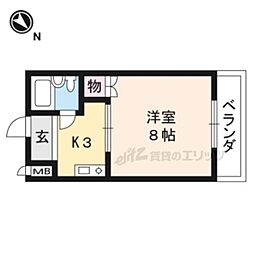 セントアンドリュ−ス 2階1Kの間取り